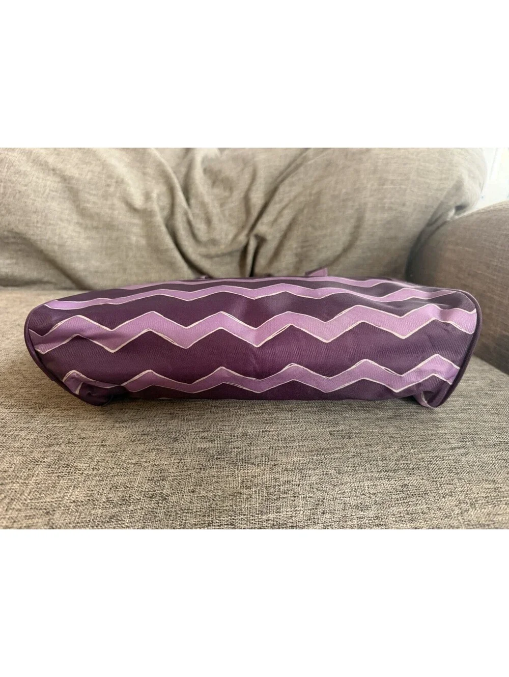 Thirty One Large Cosmetic Bag In Plum Crazy By Plastic Lined Zip Close